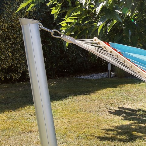 GOCAN, Amaca matrimoniale per 2 persone, grande, 220 x 160 cm, con supporto in acciaio e